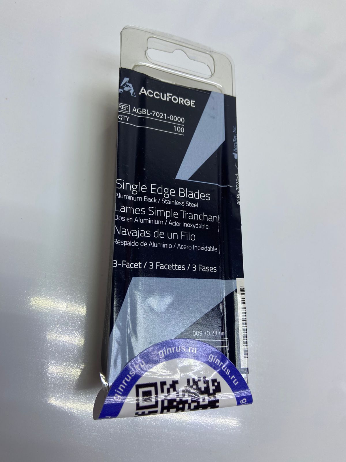 Лезвия GEM Премиум (уп. 100 шт.) пр-во USA, нержавеющая сталь, AccuForge AGBL-7021-0000,