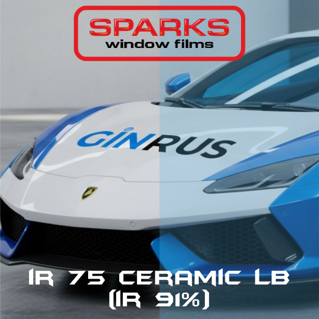Атермальная SPARKS IR 75 CERAMIC LB (ir 91%) тонировочная, автомобильная пленка (1,52*30м) blue