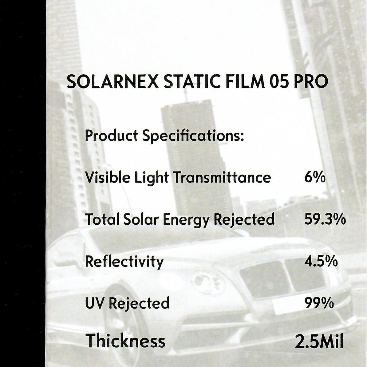 5% Съемная статическая тонировка Solarnex 1,0*30м 5% Съемная статическая тонировка Solarnex 1,0*30м