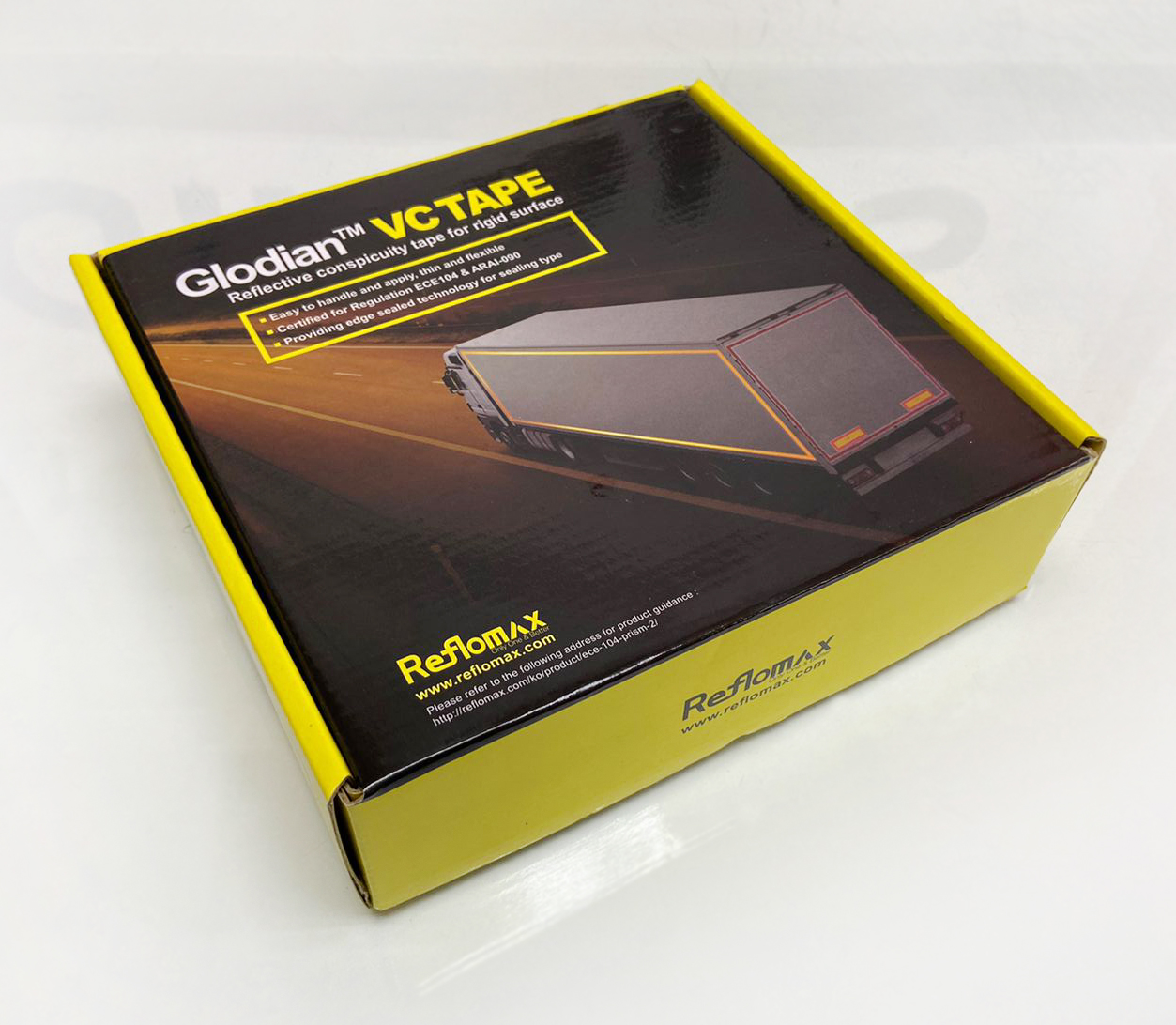 EZ-E4H, Желтый, 50мм x 50м Лента светоотражающая для контурной маркировки, Корея, рулон