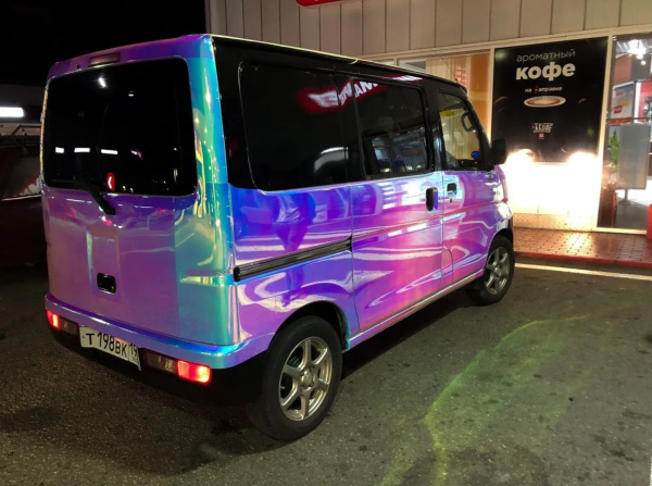 Пленка ПВХ хром Аквамарин PINK 1,35*18M розовый, радужный хром