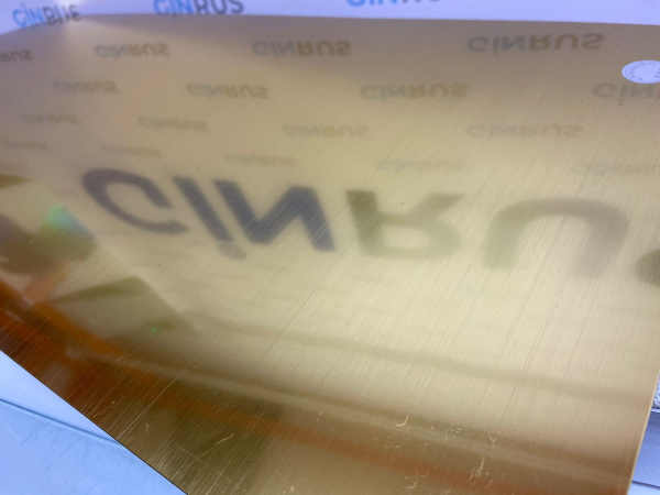 855 Пластик для гравировки 1,3мм 1200х600мм, шлифованное золото/черный