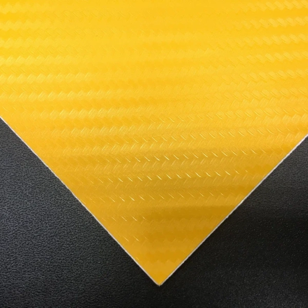 Пленка Карбон цвет Желтый Модель 25199, 195mkm