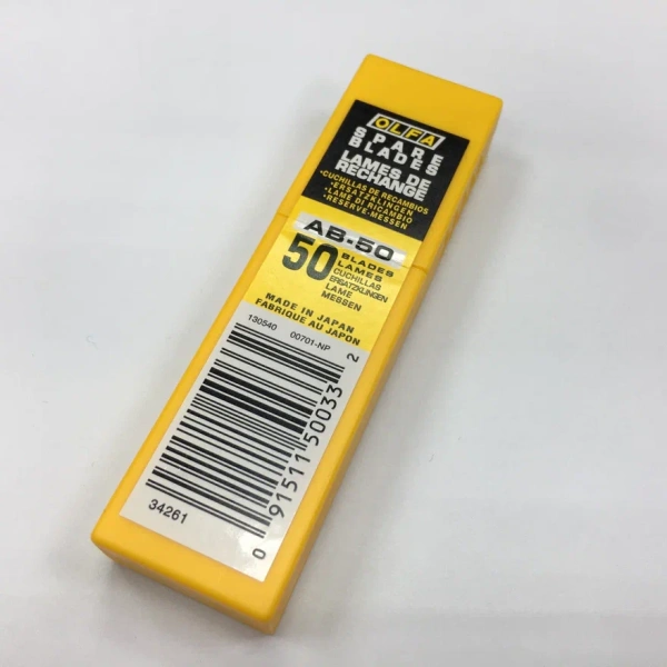 Лезвия стальные Olfa ABB-50 9мм (уп. 50 лезвий)