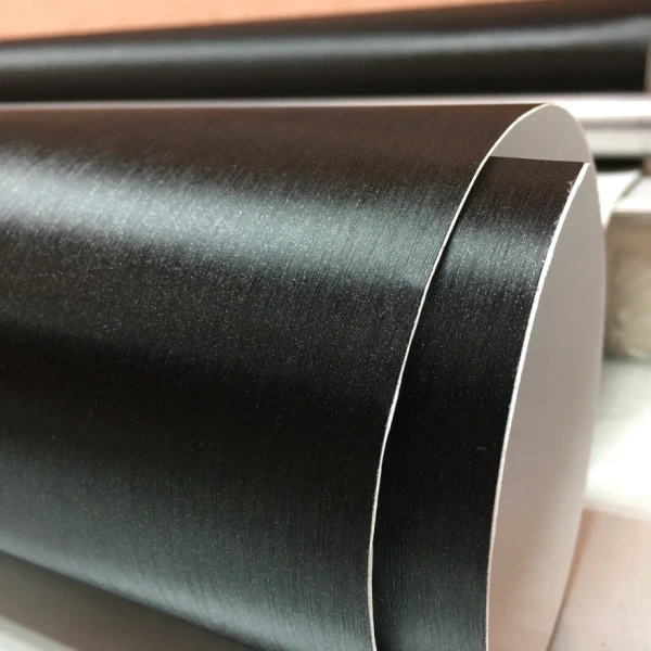 Пленка шлифованный алюминий черный (1,52*30м.)