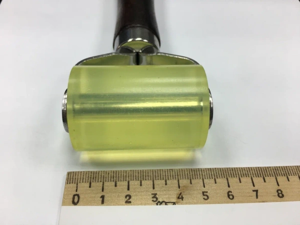 Ролик, валик желтый с ручкой 3см (узкий)