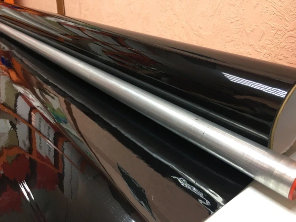 Черный супер глянец, без каналов,с защиткой 5 star (1,52*20м. ) premium