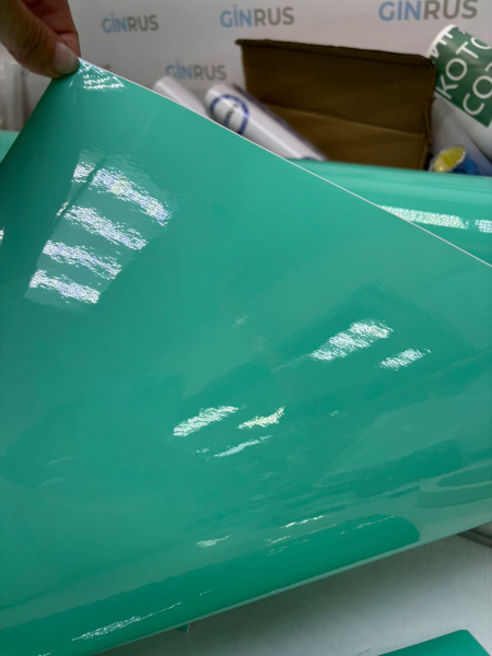 Пленка цвет Тиффани глянец голубой, 1,52*20м 5 star