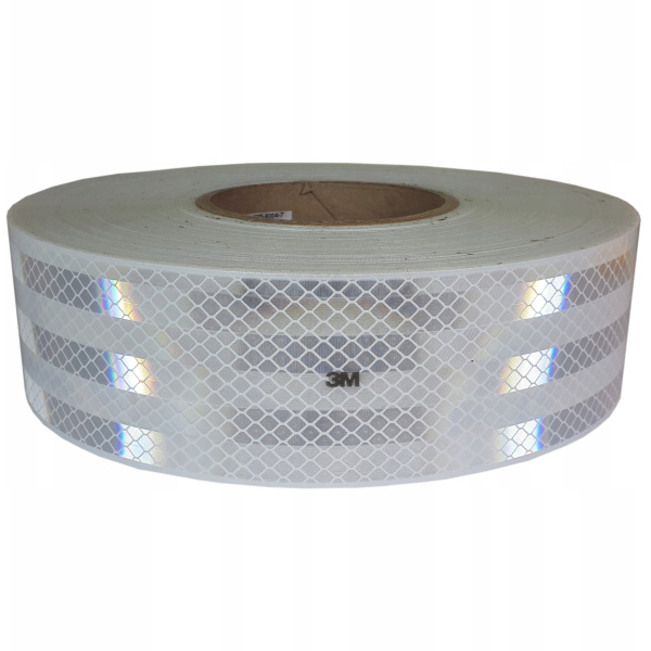 Светоотражающая 3M серия 983-10 Скотчлайт цвет БЕЛЫЙ, 50мм*50м световозвращающая пленка