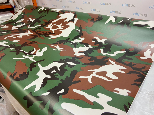 Пленка ПВХ камуфляж Флора Woodland (№ 210), 151mkm (русский лес) FIVE STAR