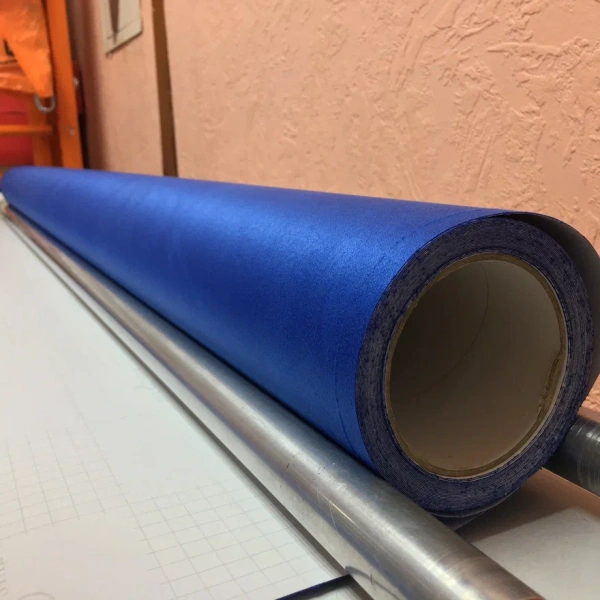 Алькантара на клею 5 star синяя 1,5*15м, 0,5мм толщина