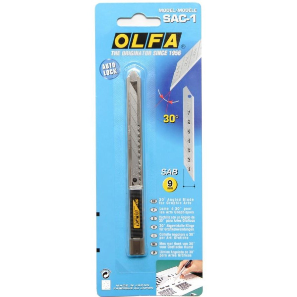 Нож OLFA SAC-1 острый срез для графических работ 30°