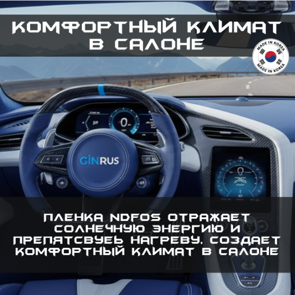 35% Пленка NDFOS PHP Charcoal 35 (1.524) (45,6 м2) тонировочная (пог.м)