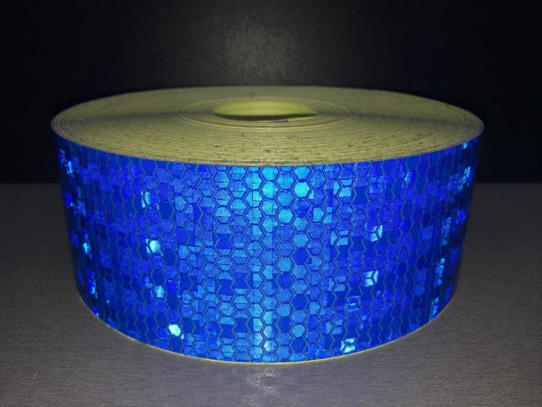 Светоотражающая лента синяя 5см*50м