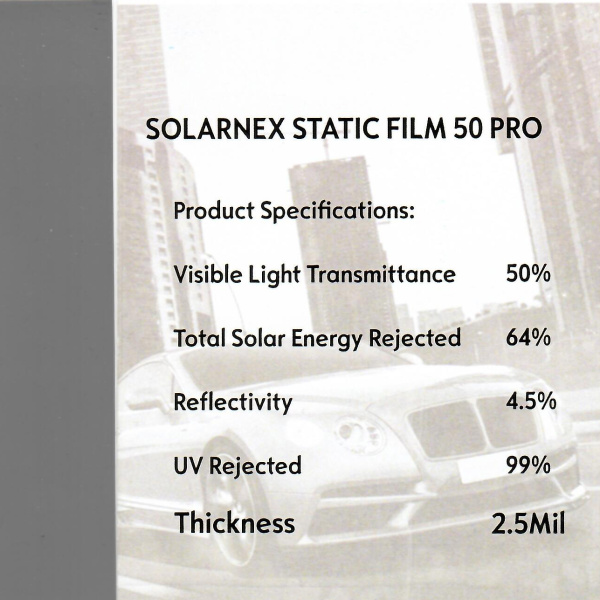 50% Съемная статическая тонировка Solarnex 1,0*30м 50% Съемная статическая тонировка Solarnex 1,0*30м