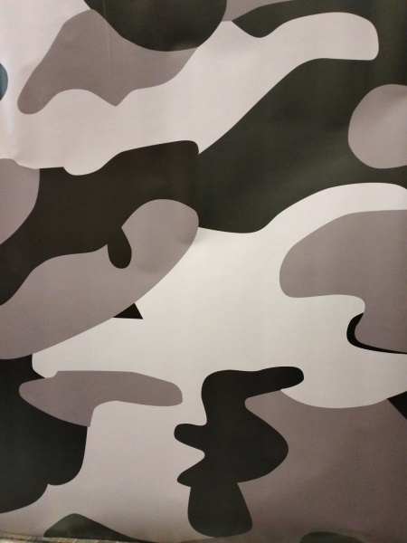 Пленка ПВХ камуфляж Черный-серый, размер рулона: 1,52*28м. (print black-grey) 5 star