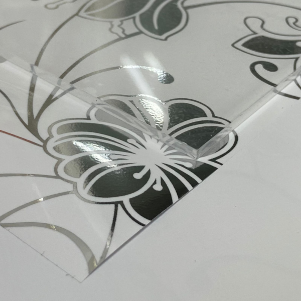 Пленка для стекол (клей с лицевой стороны) белые цветы G7924K, 1,2 м х 50 м