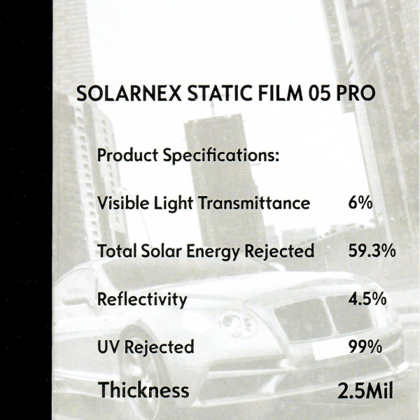 5% Съемная статическая тонировка Solarnex 1,0*30м 5% Съемная статическая тонировка Solarnex 1,0*30м