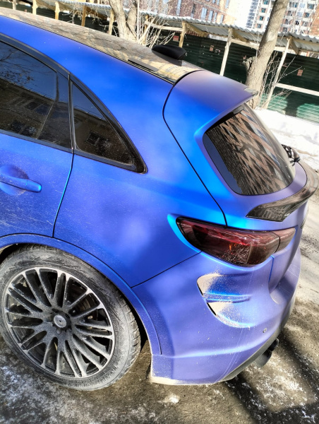 Пленка ПВХ матовая, Синий хром сатин Matte King Blue 5 star (1,52*17м.)