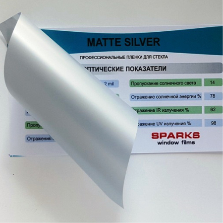 Пленка тонировочная MATTE SILVER SPARKS (1,52*30м.)