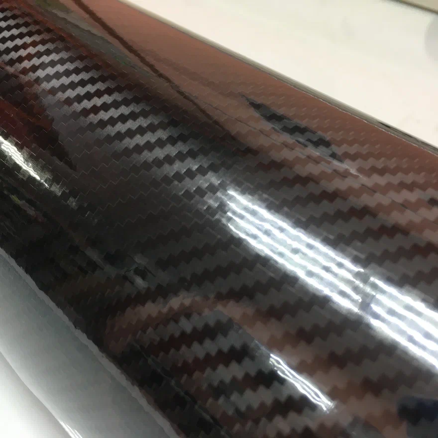 Пленка под карбон 5D черный (1,52*20м) (3D под глянцем)