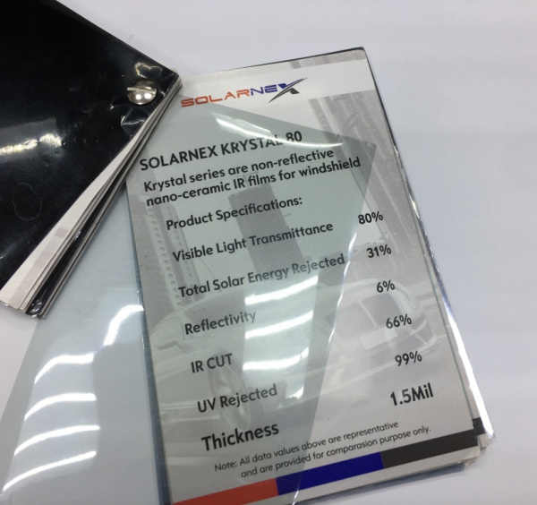 Атермальная пленка SOLARNEX KRYSTAL  AIR 80% 1,52*30 м. (легкий голубой оттенок)