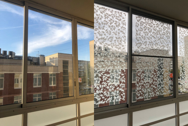 Декоративная пленка USB PF45-1, ветвь прозрачная, ширина 123см.