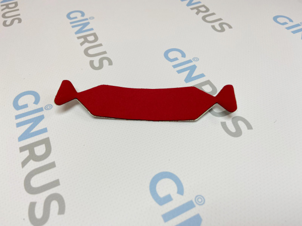 Тканевая накладка для ракеля красная(12,5*2,5см) GA88-CUT