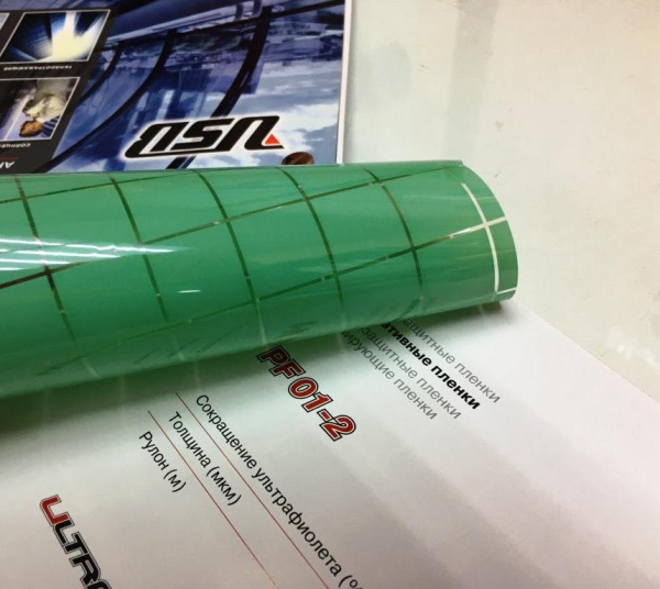 Декоративная пленка USB PF 01-2, квадрат зеленый 20*20мм